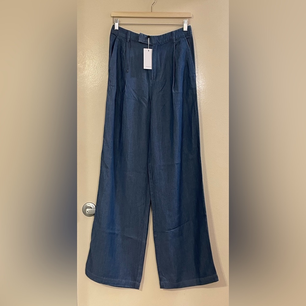 LOVERS + FRIENDS Agathe Pant in Blue Denim - Picture 7 of 12